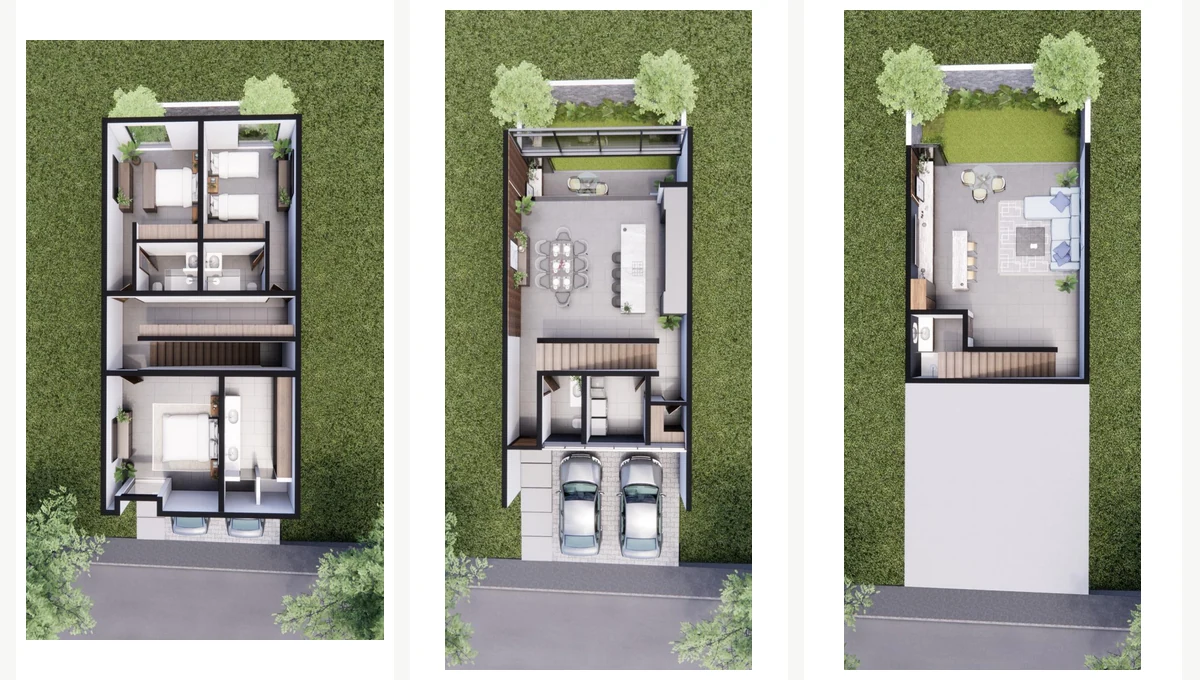 Casa Cuarzo — plantas y vistas del proyecto